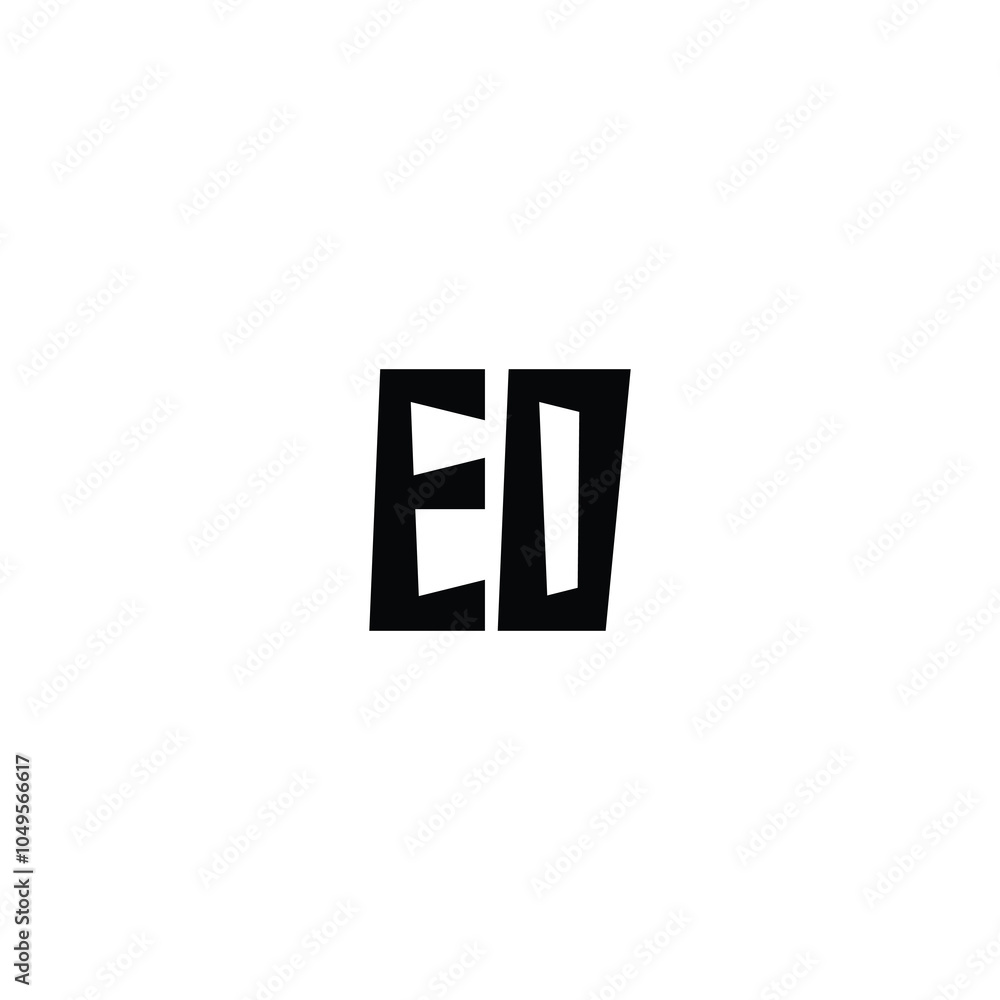 Obraz premium ED monogram logo design letter text name symbol monochrome logotype alphabet character simple logo