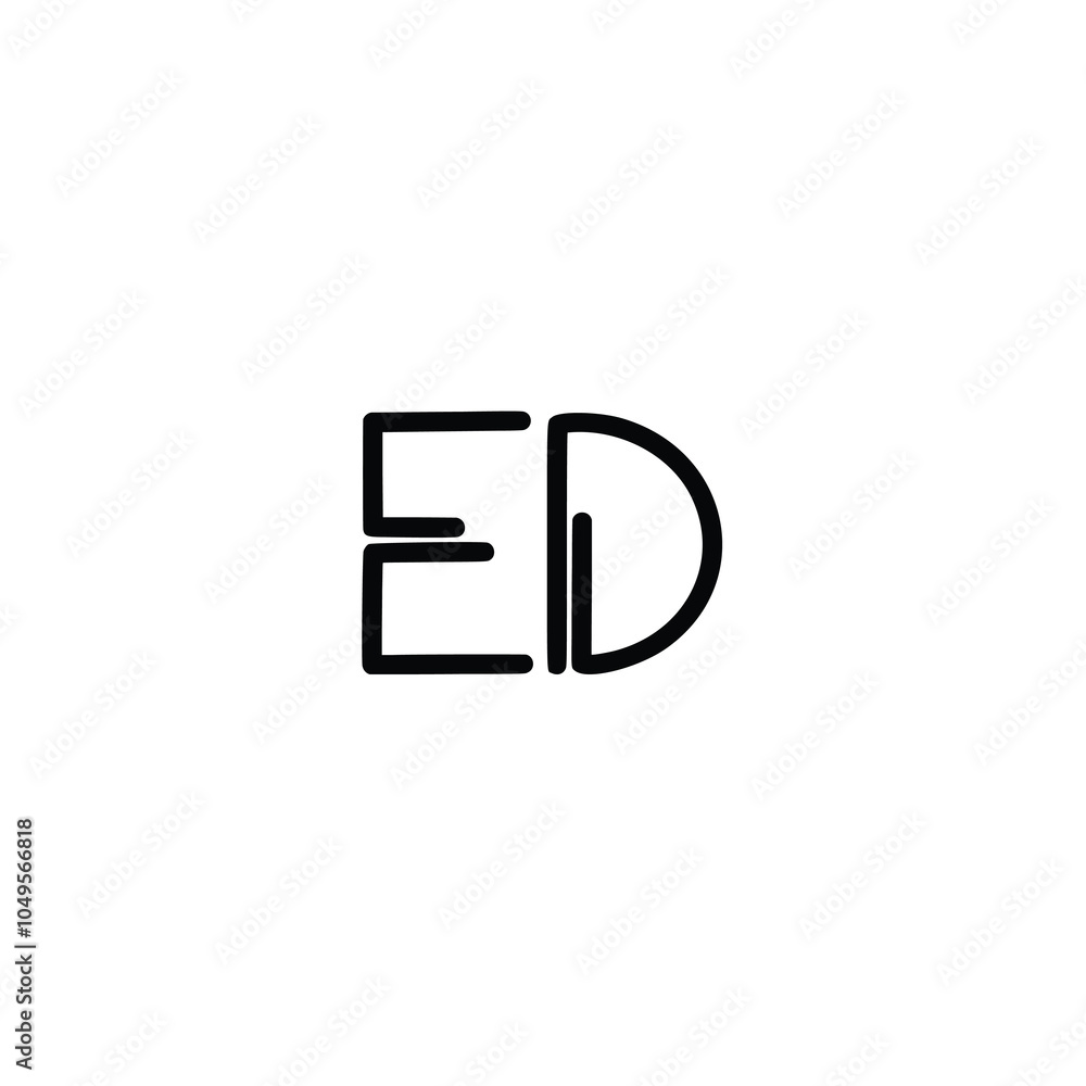 ED monogram logo design letter text name symbol monochrome logotype alphabet character simple logo ED monogram logo design letter text name symbol monochrome logotype alphabet character simple logo