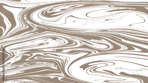 Texture of smoothly curved brown and white vector liquid background.