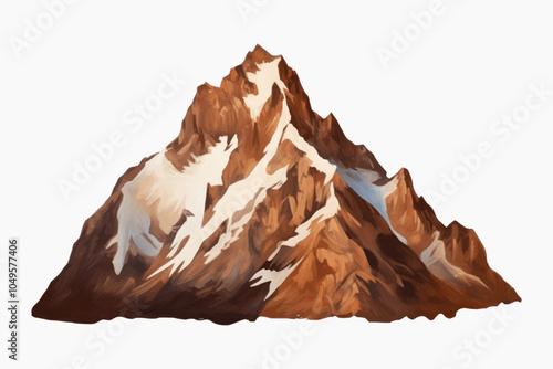 Majestic mountain peak illustration