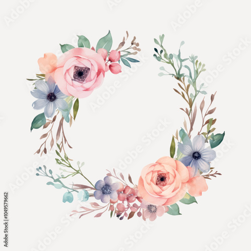 Elegant floral wreath design