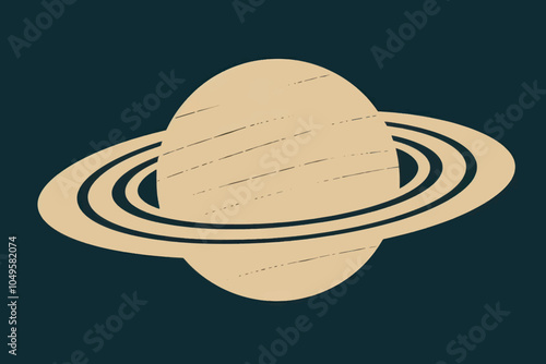 Saturn planet with ring illustration