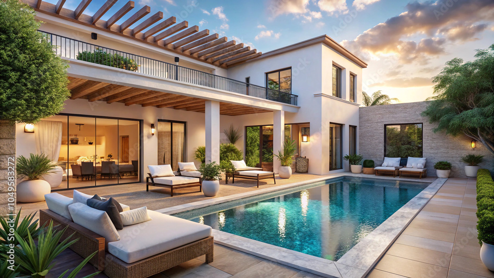 Fototapeta premium swimming pool in resort