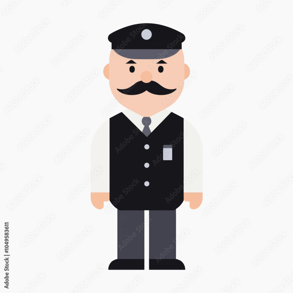 Cartoon policeman in uniform Cartoon policeman in uniform