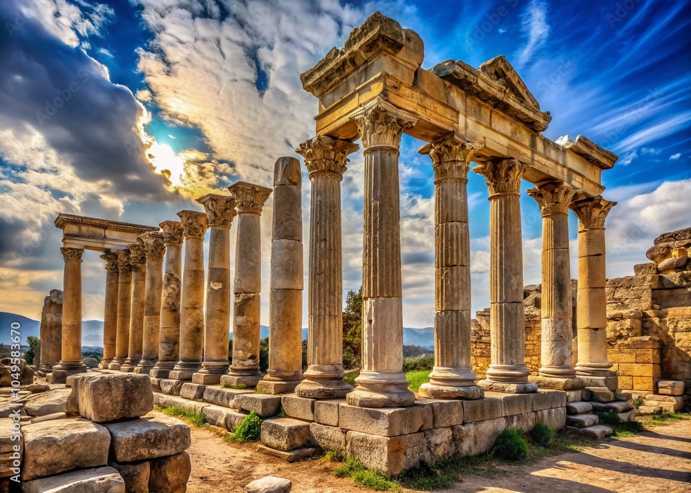 Fototapeta premium Ancient City Ruins Photography for Archeology Enthusiasts - Captivating Historical Landscapes