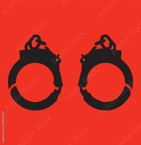 hand cuff vector silhouette 