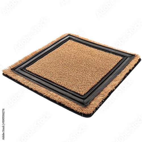 Stylish and Functional Coir Doormat with Black Border