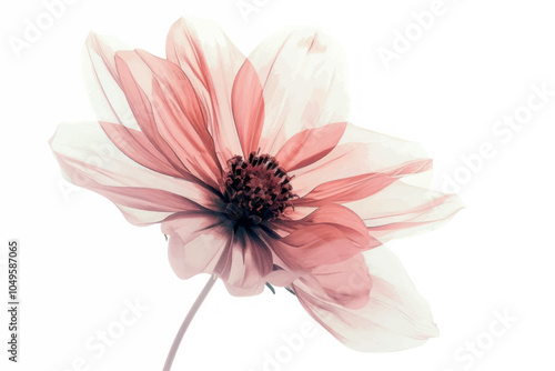 Delicate pink translucent flower