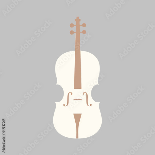 Elegant minimalist violin illustration