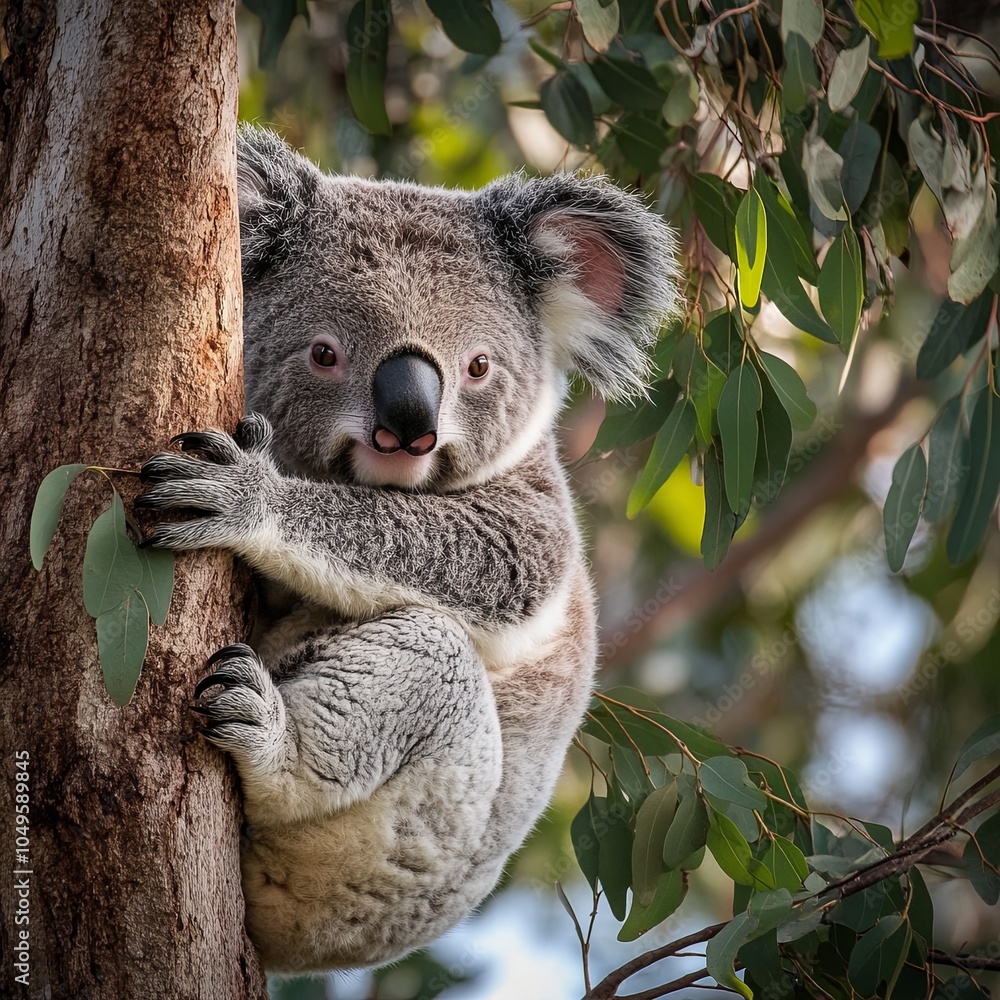 Fototapeta premium koala in his eucalyptus II , australia