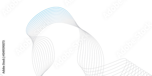 Abstract vector background with blue wavy lines. Blue wave background. Light blue lines vector illustration. Curved wave. Abstract wave element for design.