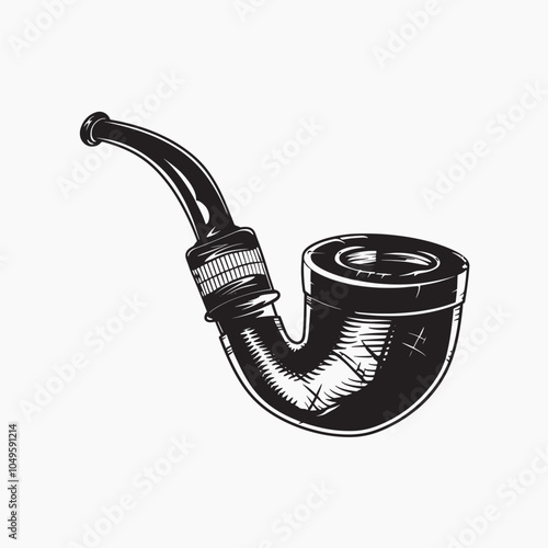 Vintage smoking pipe illustration design