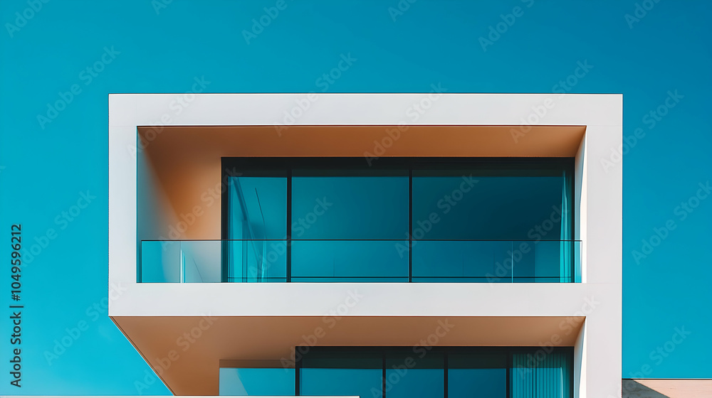 Modern Residential High-Rise Featuring Sharp Minimalist Lines Against a Clear Sky Modern Residential High-Rise Featuring Sharp Minimalist Lines Against a Clear Sky