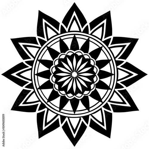 Mandala design | isolated vector illustration on white background