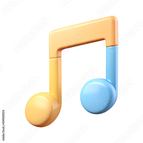 Music note icon, isolated on a white background photo