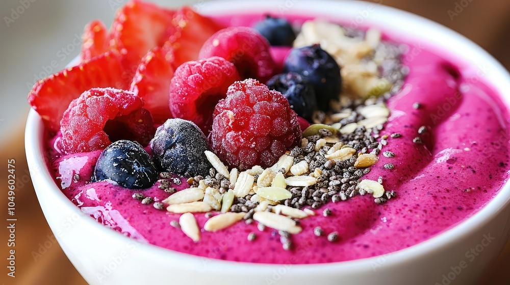 Vibrant Smoothie Bowl with Fresh Fruits and Seeds Vibrant Smoothie Bowl with Fresh Fruits and Seeds