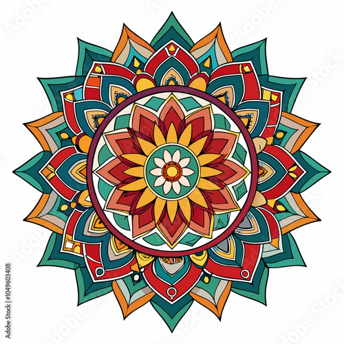 Traditional Mandala Art Vector Illustration