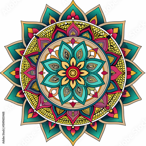 Traditional Mandala Art Vector Illustration