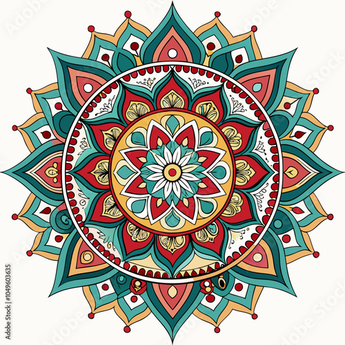 Traditional Mandala Art Vector Illustration