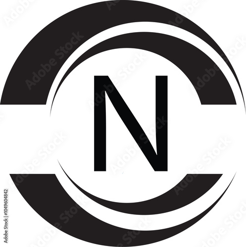 N latter logo desing and vector
