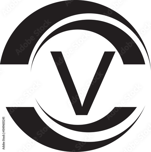V latter logo desing and vector
