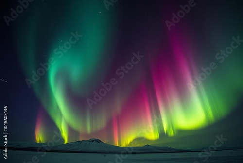 Southern Lights Spectacular displays of colored light that appea photo