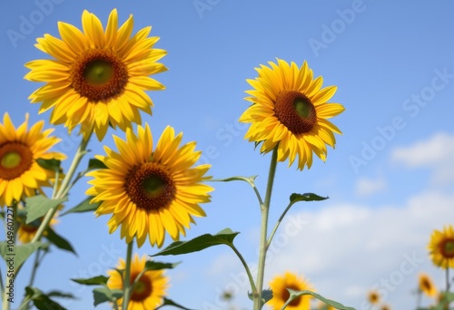 Sunflower Splendor A tall statuesque sunflower bloom in shades o photo