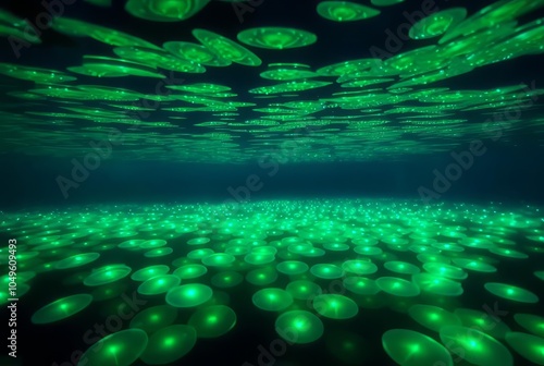 Bio luminescent Algae Bloom A bloom of algae that emits light cr photo