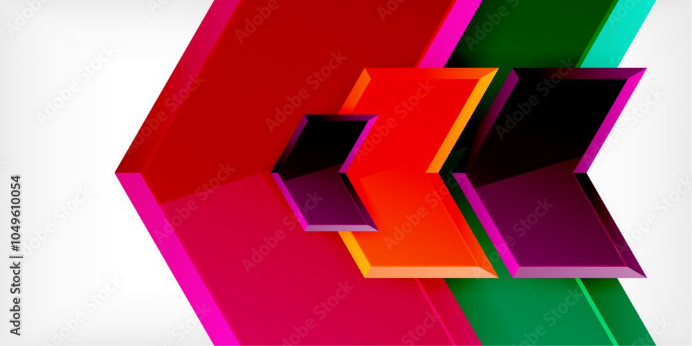 Vector 3d arrow techno design template Vector 3d arrow techno design template