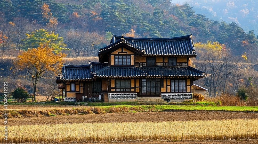 Rustic Korean Farmhouse with Picturesque Landscape Rustic Korean Farmhouse with Picturesque Landscape