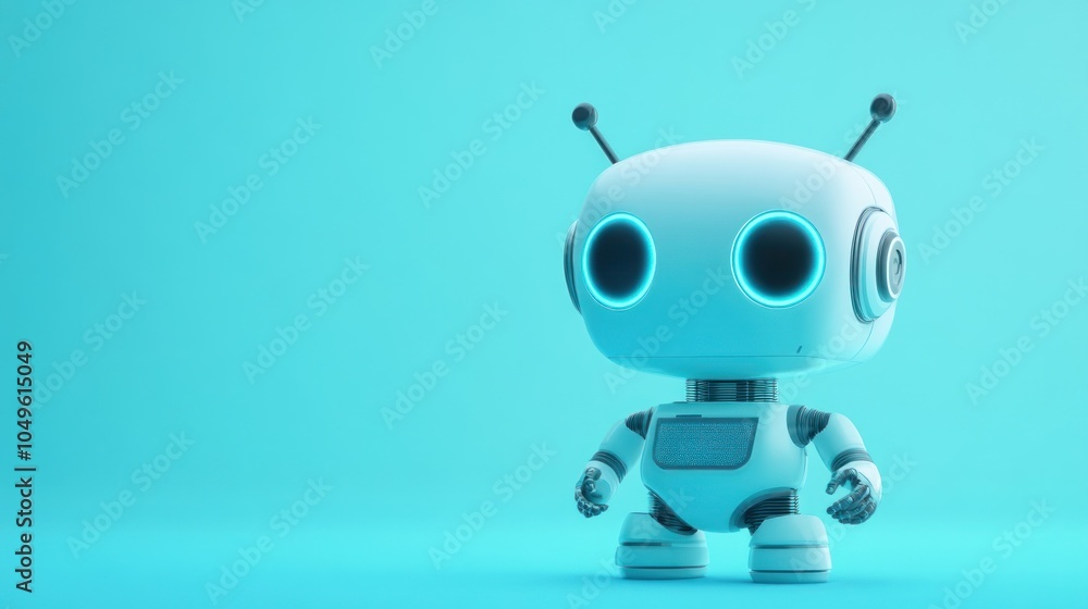 3D artificial intelligence chat bot concept, AI generated image 3D artificial intelligence chat bot concept, AI generated image