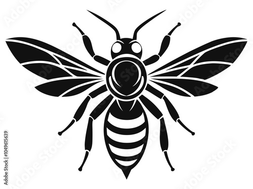 Wasp Silhouette Vector Illustration