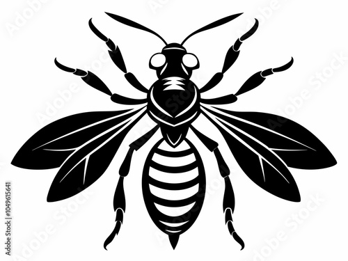 Wasp Silhouette Vector Illustration