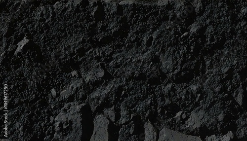 Dark Grunge Black Rock Wall Texture Background