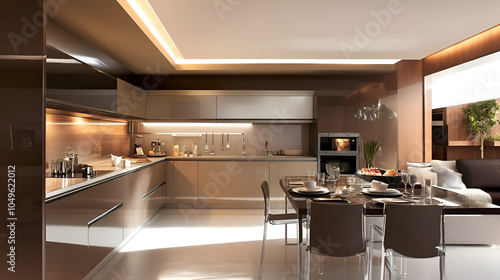 modern kitchen in design interior