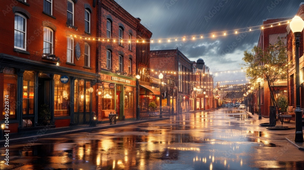 Fototapeta premium Inviting Urban Setting with Detailed Textures and Atmosphere