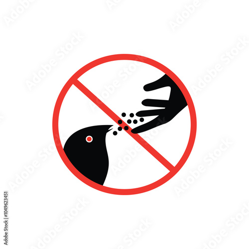  Do Not Feed the Animals Wildlife Birds Sign Illustration