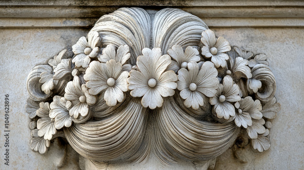 Intricate Classical Statue Hairstyle Close-Up Intricate Classical Statue Hairstyle Close-Up