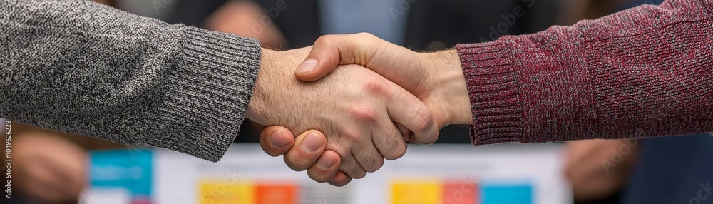 Securing Success, A Firm Handshake Seals the Deal Partnership forged, future bright Securing Success, A Firm Handshake Seals the Deal Partnership forged, future bright