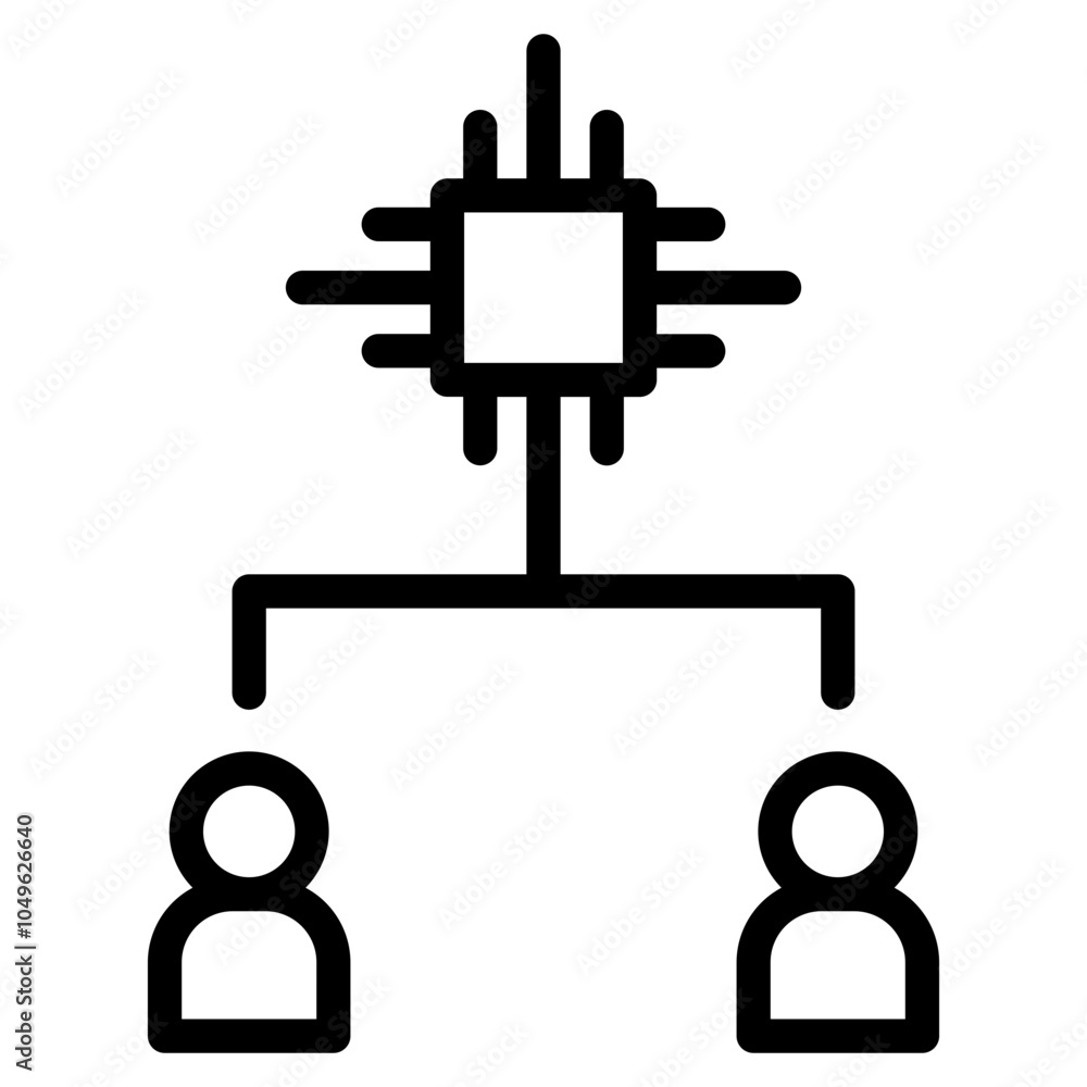Obraz premium Artificial intelligence icon illustration vector