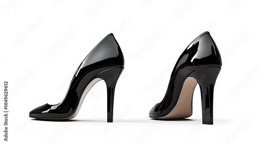 Elegant black high heels showcasing luxury footwear design and fashion style