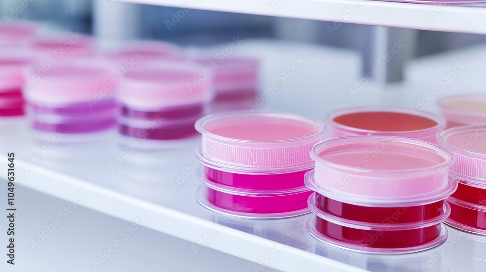 Micrological lab studying microbial biofilms in industrial processes front view Showcasing advancements in microbial applications Technology tone Complementary Color Scheme Micrological lab studying microbial biofilms in industrial processes front view Showcasing advancements in microbial applications Technology tone Complementary Color Scheme