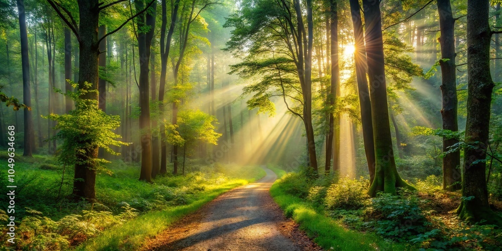 Fototapeta premium Tranquil Early Morning Walk in the Woods - Nature Photography Inspiration