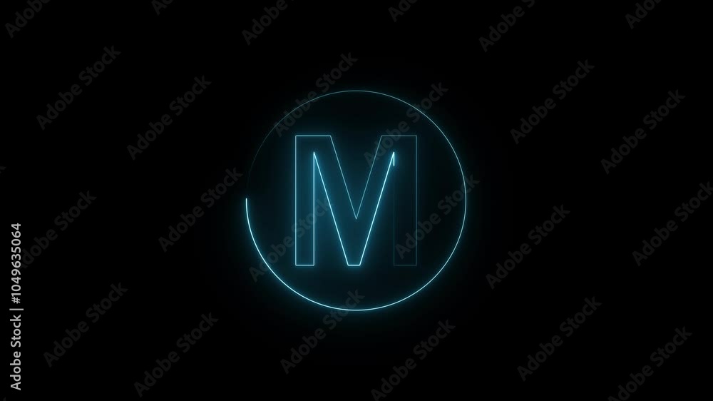 Flickering Neon Alphabet Animation. Flickering Neon Alphabet Animation.