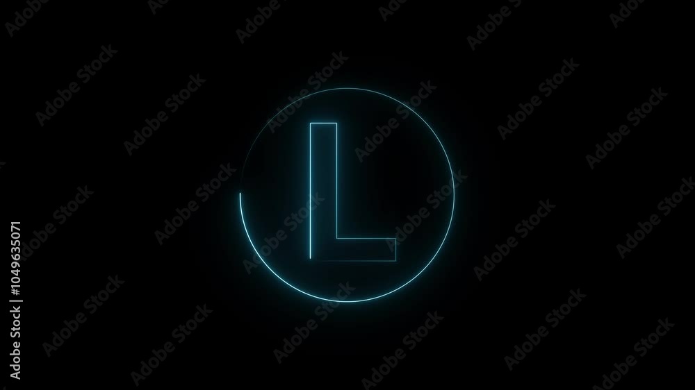 Flickering Neon Alphabet Animation. Flickering Neon Alphabet Animation.