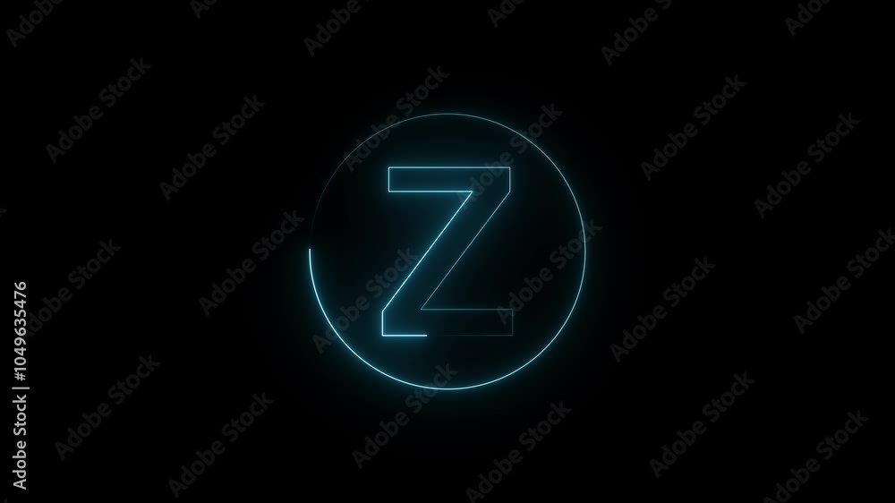 Flickering Neon Alphabet Animation. Flickering Neon Alphabet Animation.