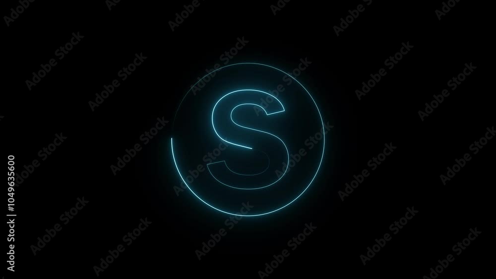 Flickering Neon Alphabet Animation. Flickering Neon Alphabet Animation.