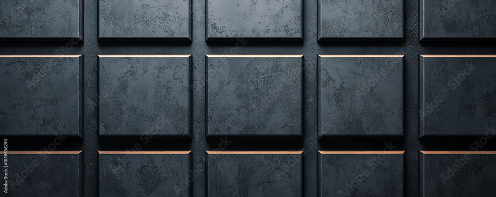 Naklejka premium Black wall with light diffusion on top, ultraHD 8K, minimal backdrop