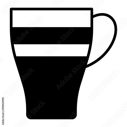 A tall coffee glass with a layered appearance