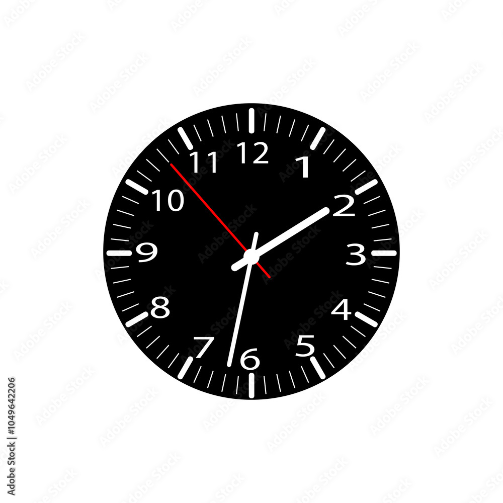 Clock icon . wall clock watch dial hours circle timer sign with white background. Clock icon . wall clock watch dial hours circle timer sign with white background.